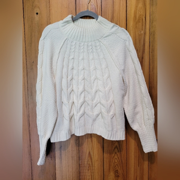 Cozy Cable Knit Cream Sweater - Picture 1 of 10